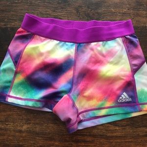 Adidas tie dye booty shorts
